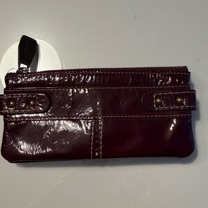 FOSSIL Red Burgundy Patent Leather Wallet